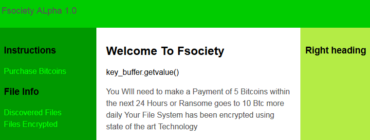 Second FSociety ransomware